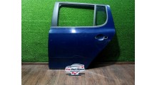Дверь задняя левая хетчбек 5J6833051 Шкода Фабия Skoda Fabia 2007-2014 синяя